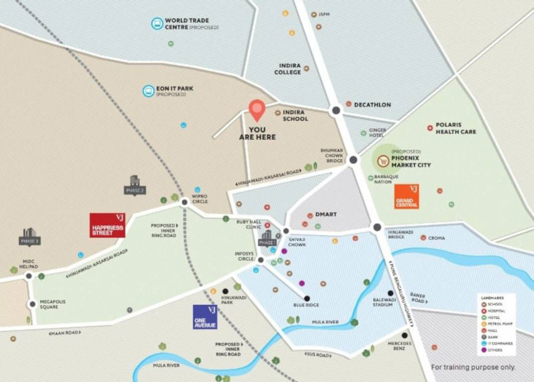 VJ Town Centre Location Map